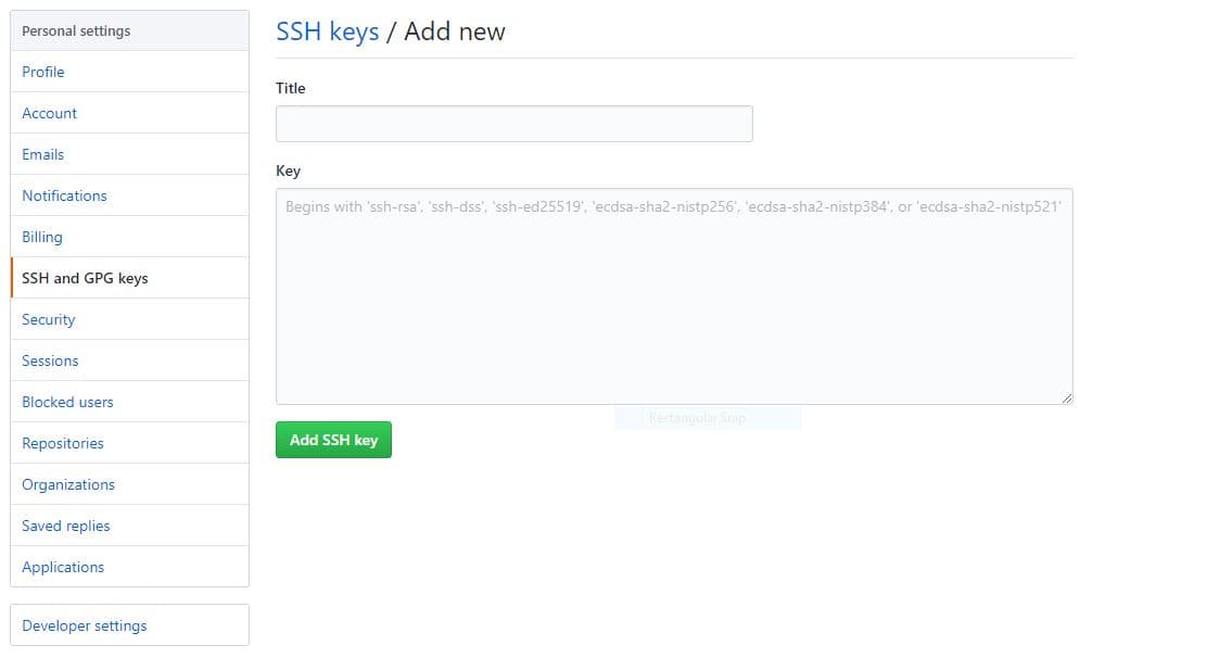 Using SSH to connect to GitHub